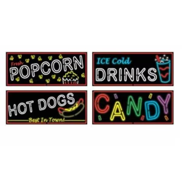 Neon Food Sign Cutouts, 12PK, Beistle Co, Mfr#: 57505